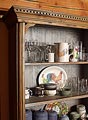 Pioneer-style hutch with dentil molding